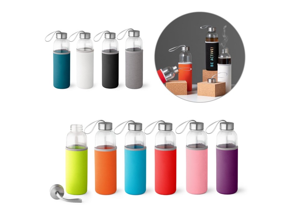 RAISE. Borraccia sportiva in vetro e acciaio inossidabile 520 mL FullGadgets.com