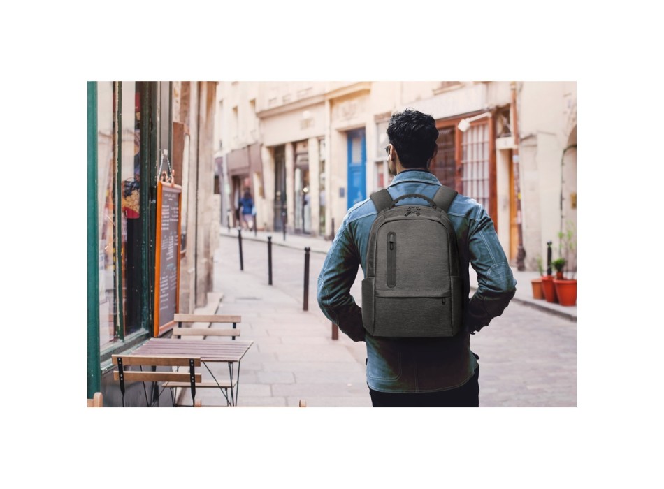 RE-BOSTON. Zaino per laptop in nylon riciclato 2Tone resistente all'acqua con scomparto 210D FullGadgets.com