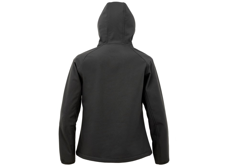 Recycled 3-layer printable womens hooded softshell FullGadgets.com