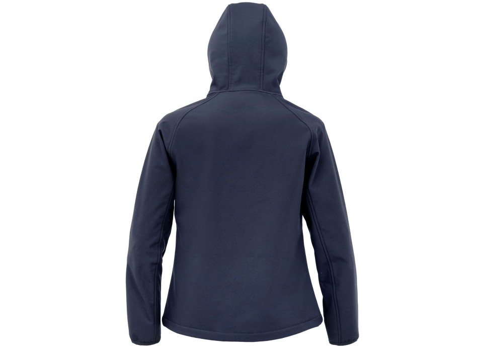 Recycled 3-layer printable womens hooded softshell FullGadgets.com