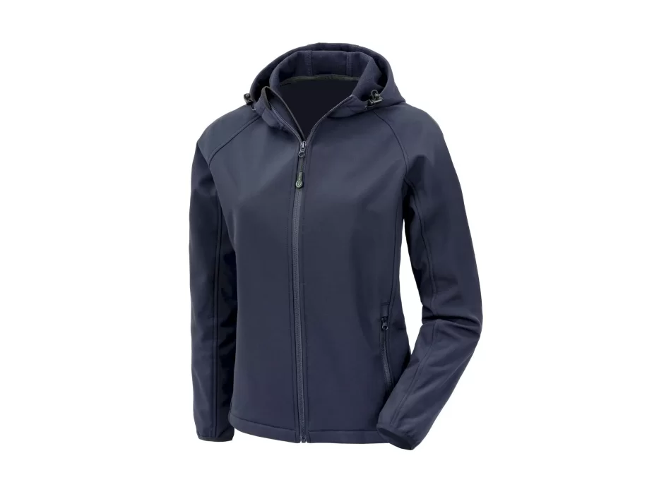 Recycled 3-layer printable womens hooded softshell FullGadgets.com