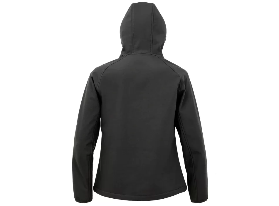 Recycled 3-layer printable womens hooded softshell FullGadgets.com