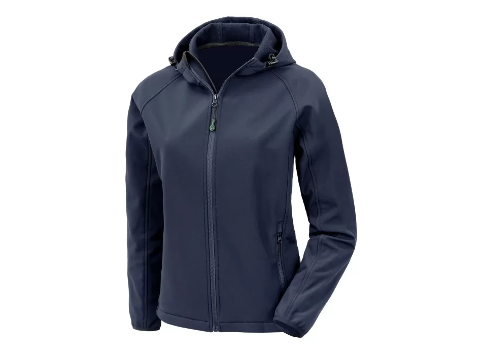 Recycled 3-layer printable womens hooded softshell FullGadgets.com