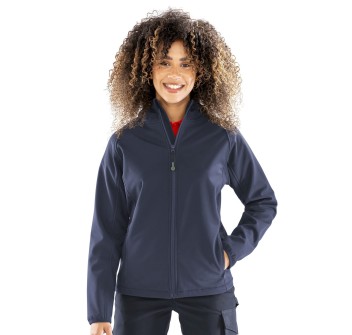 Recycled 3-layer printable womens hooded softshell FullGadgets.com