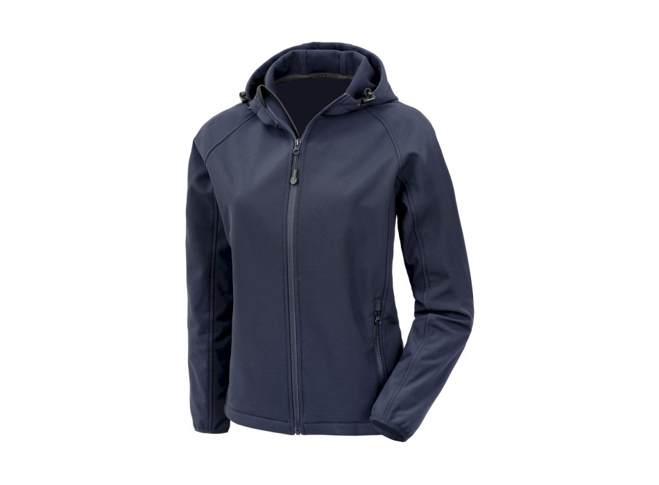 Recycled 3-layer printable womens hooded softshell FullGadgets.com