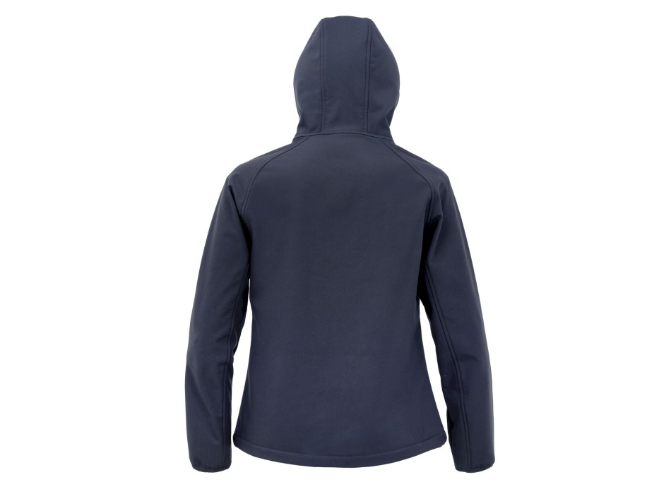 Recycled 3-layer printable womens hooded softshell FullGadgets.com