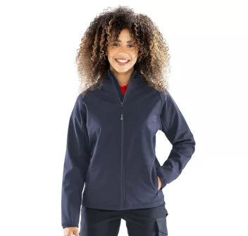 Recycled 3-layer printable womens hooded softshell FullGadgets.com