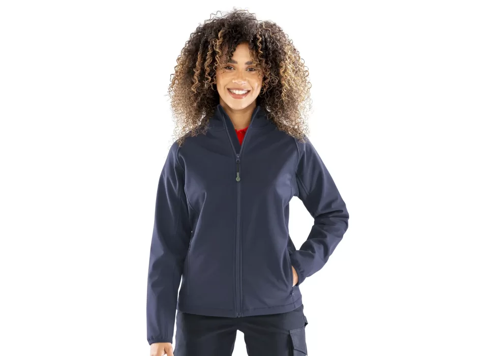 Recycled 3-layer printable womens hooded softshell FullGadgets.com