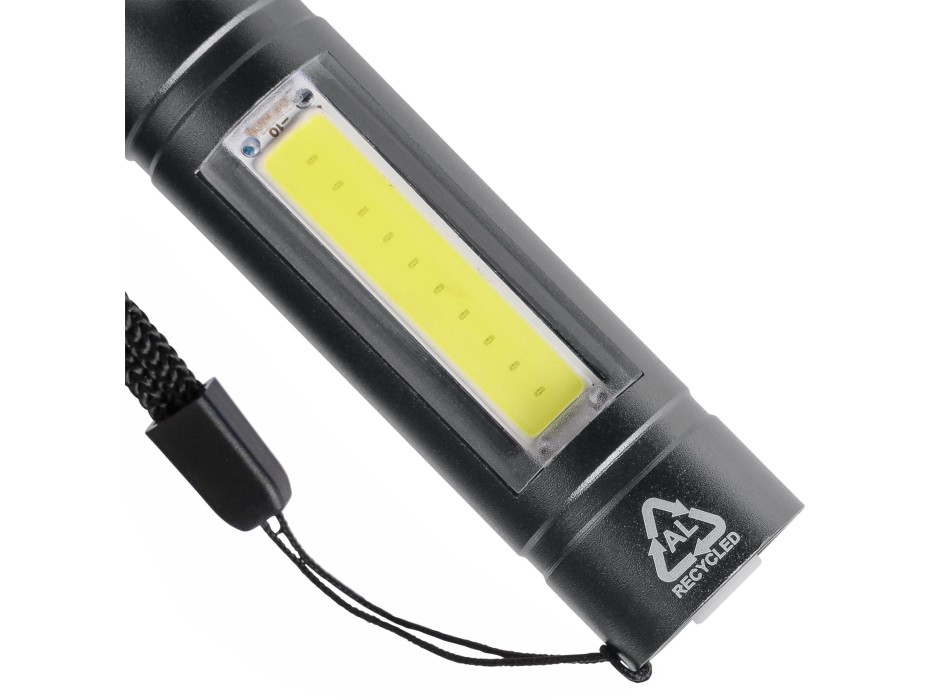 Recycled aluminium COB flashlight Sami FullGadgets.com