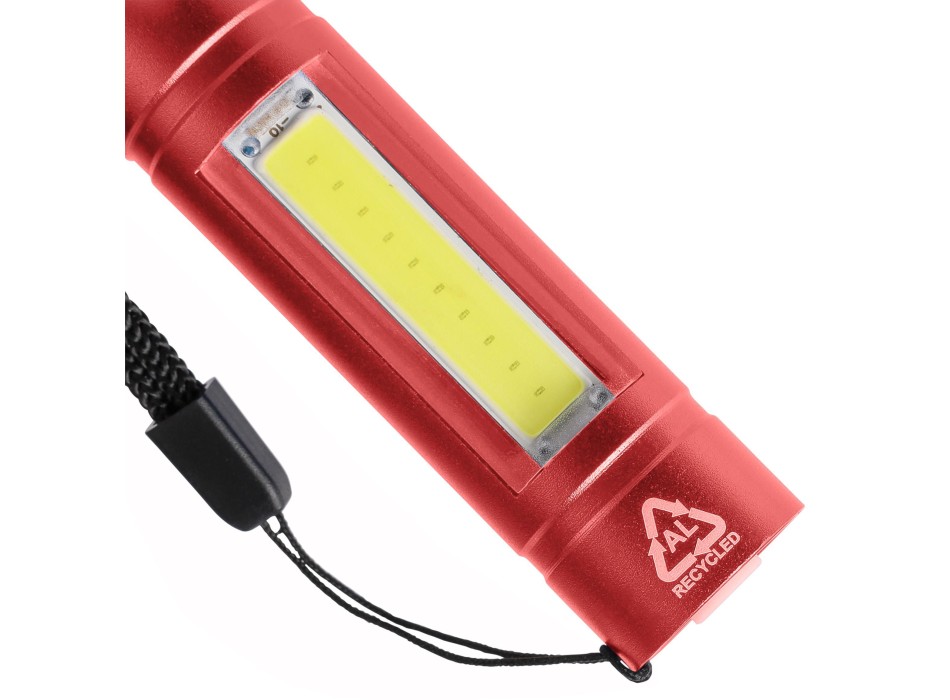 Recycled aluminium COB flashlight Sami FullGadgets.com