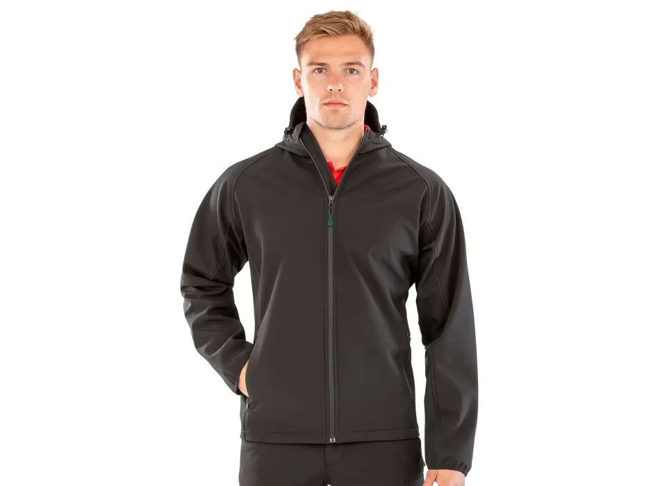 Recycled printable 3-layer hooded softshell FullGadgets.com