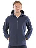 Recycled printable 3-layer hooded softshell
