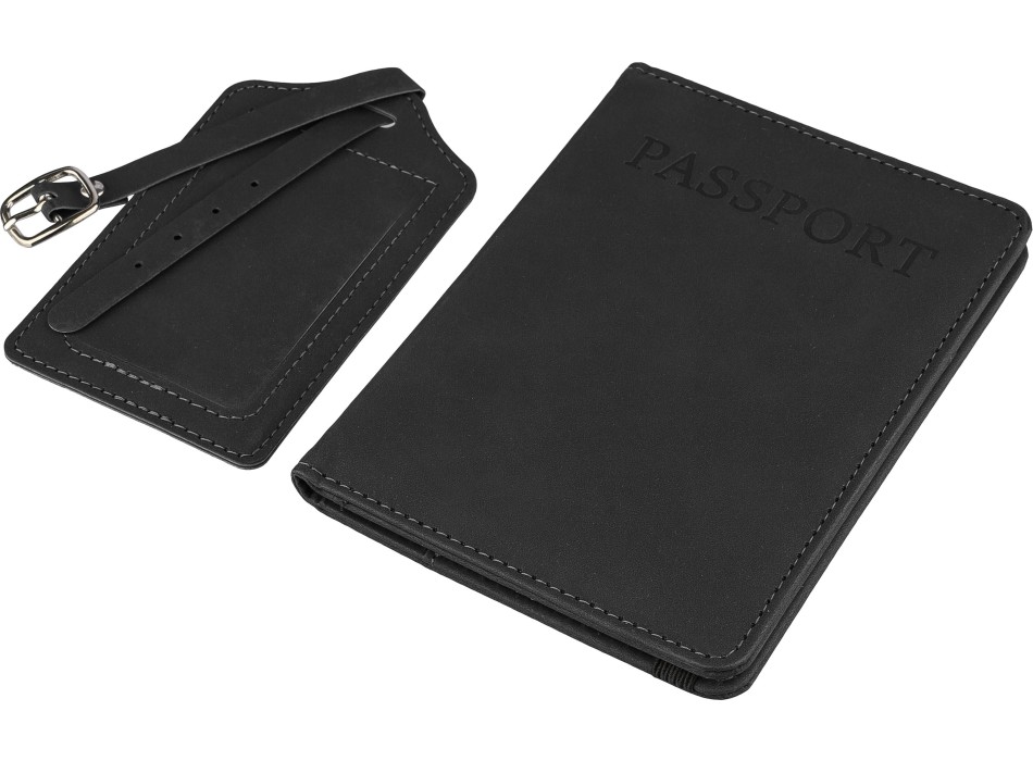 Recycled PU passport holder and luggage label Zani FullGadgets.com