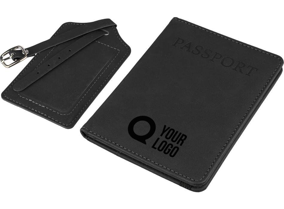 Recycled PU passport holder and luggage label Zani FullGadgets.com