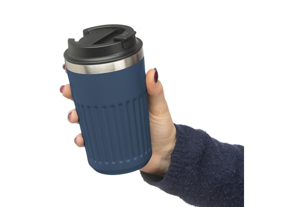 Recycled stainless steel travel mug (400 ml) Chiara FullGadgets.com