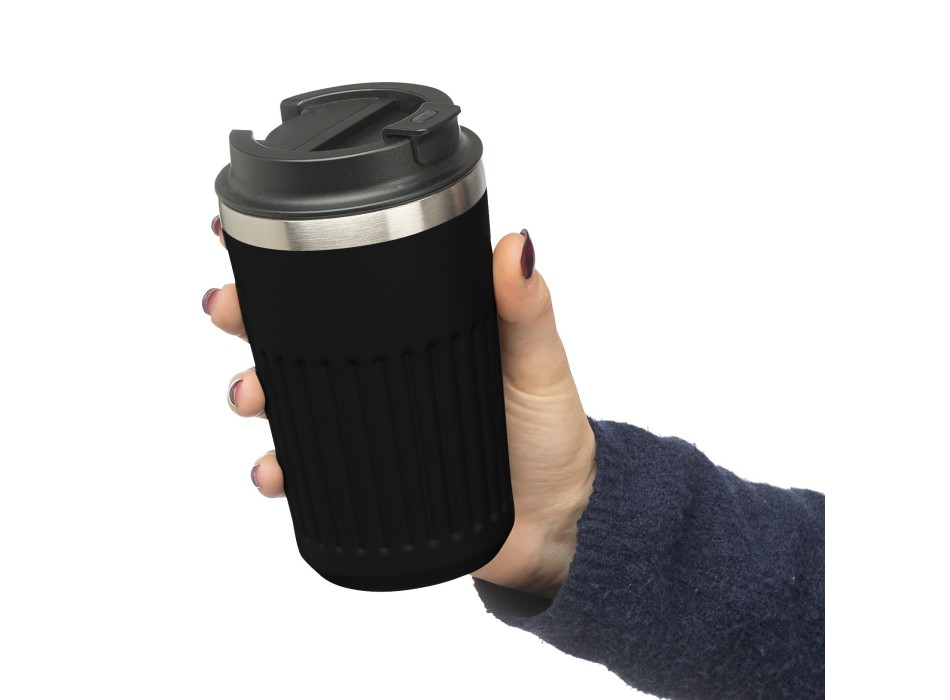 Recycled stainless steel travel mug (400 ml) Chiara FullGadgets.com