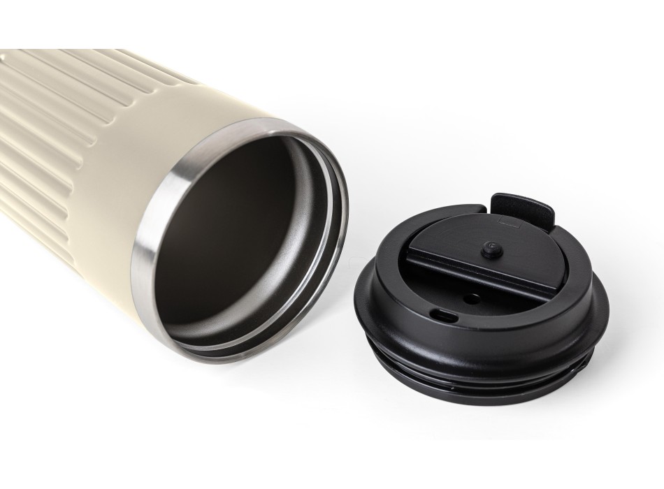 Recycled stainless steel travel mug (400 ml) Chiara FullGadgets.com