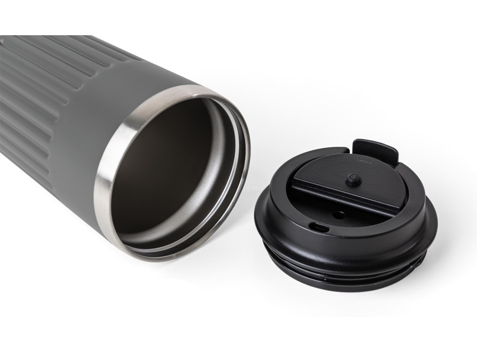 Recycled stainless steel travel mug (400 ml) Chiara FullGadgets.com