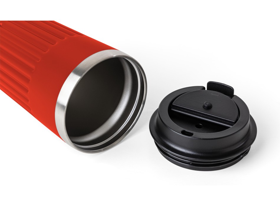Recycled stainless steel travel mug (400 ml) Chiara FullGadgets.com