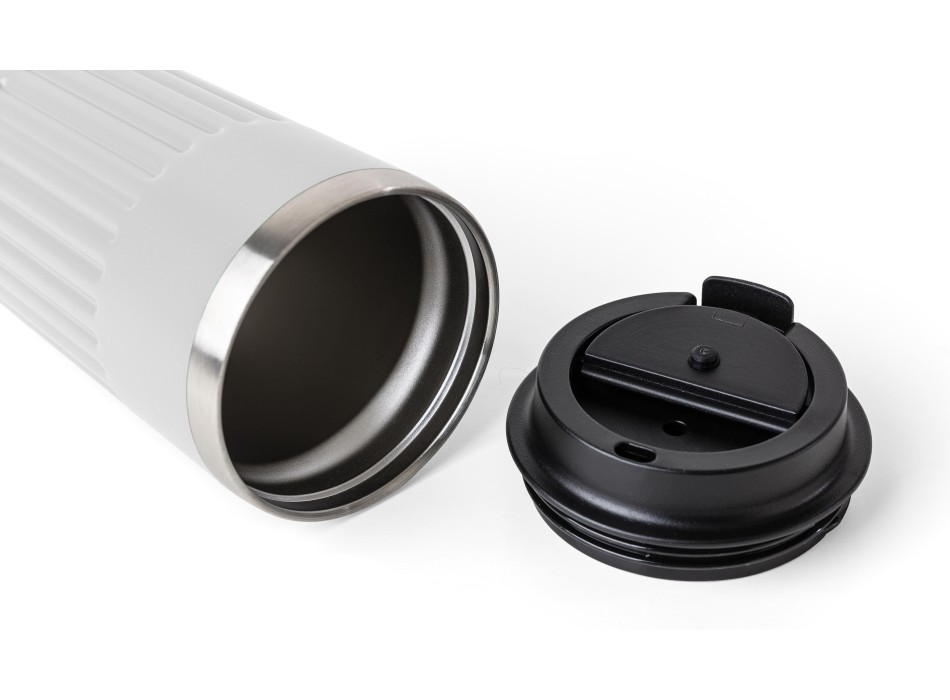 Recycled stainless steel travel mug (400 ml) Chiara FullGadgets.com