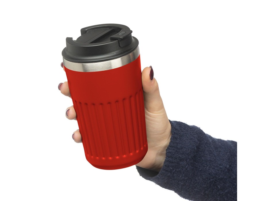 Recycled stainless steel travel mug (400 ml) Chiara FullGadgets.com