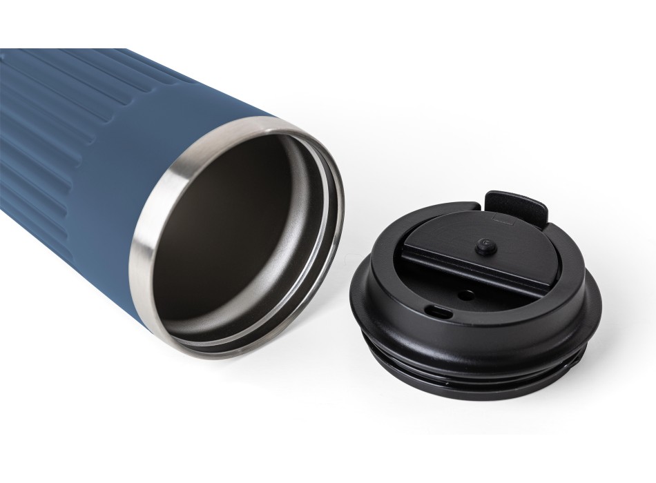 Recycled stainless steel travel mug (400 ml) Chiara FullGadgets.com