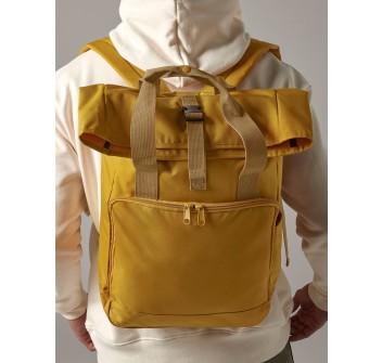 Recycled Twin Handle Roll-Top Laptop Backpack FullGadgets.com