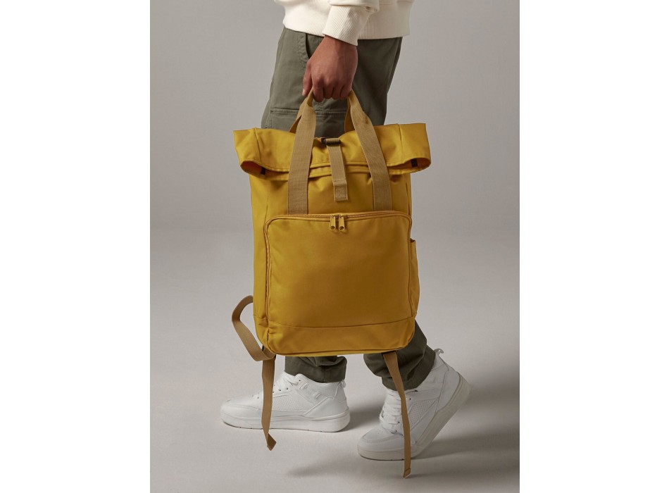 Recycled Twin Handle Roll-Top Laptop Backpack FullGadgets.com