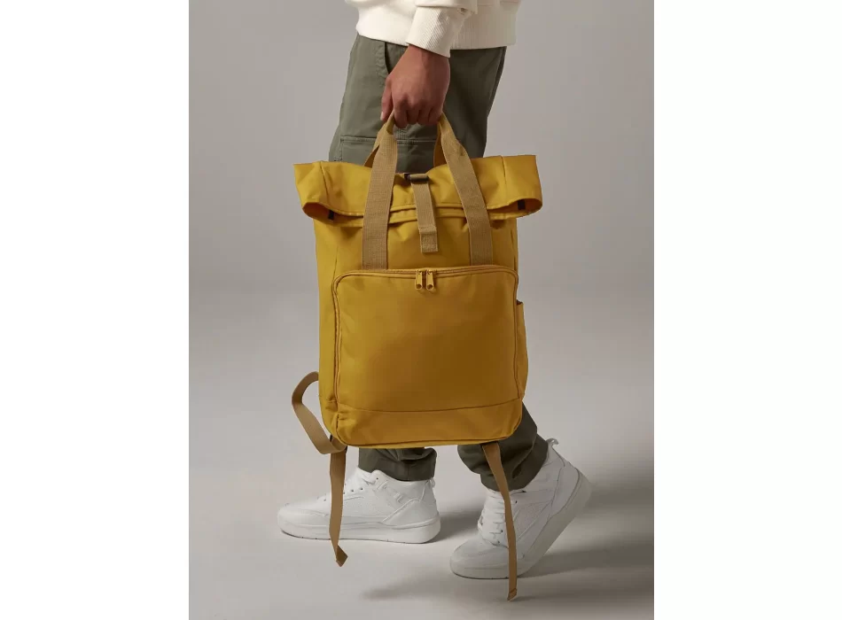 Recycled Twin Handle Roll-Top Laptop Backpack FullGadgets.com