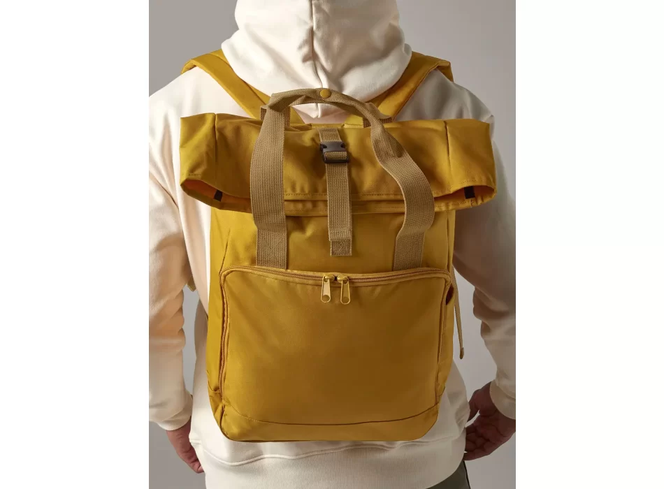 Recycled Twin Handle Roll-Top Laptop Backpack FullGadgets.com