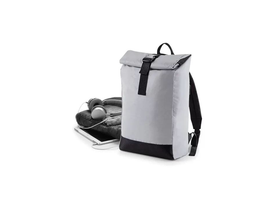 Reflective Roll-Top Backpack FullGadgets.com