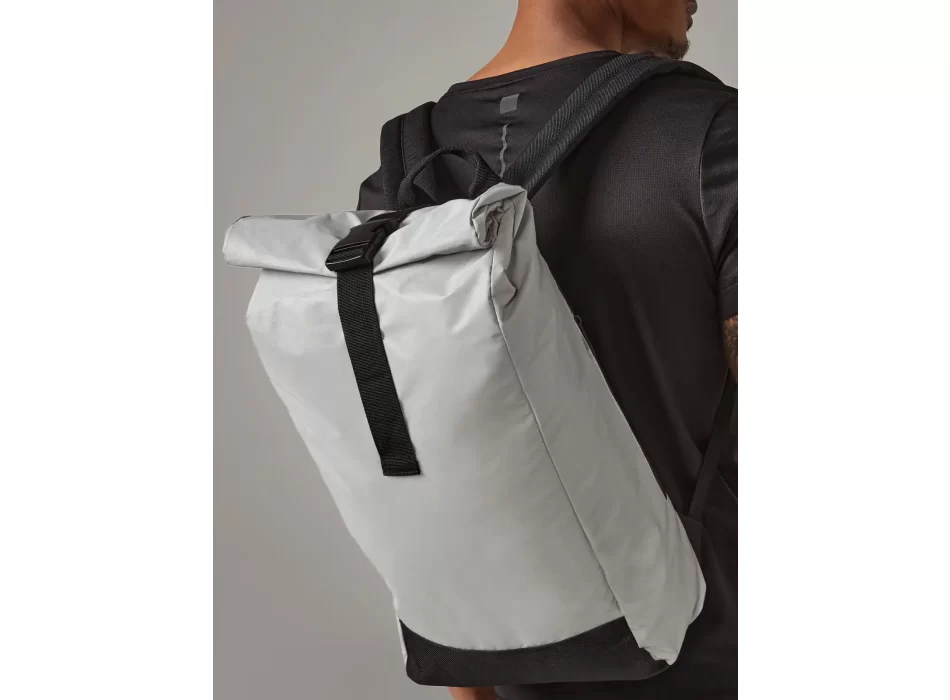 Reflective Roll-Top Backpack FullGadgets.com