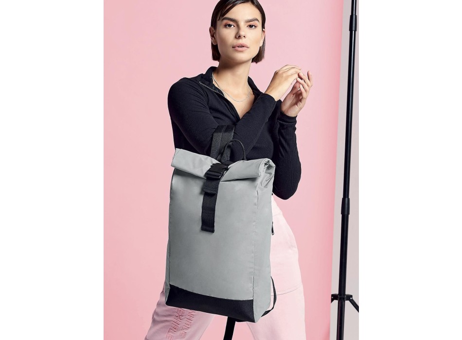 Reflective Roll-Top Backpack FullGadgets.com