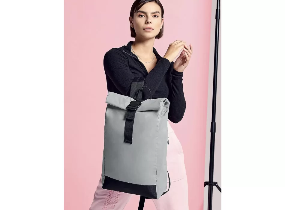 Reflective Roll-Top Backpack FullGadgets.com