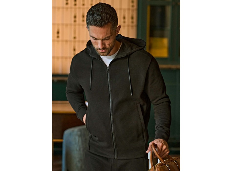 Ribbed Interlock Hooded Full Zip FullGadgets.com