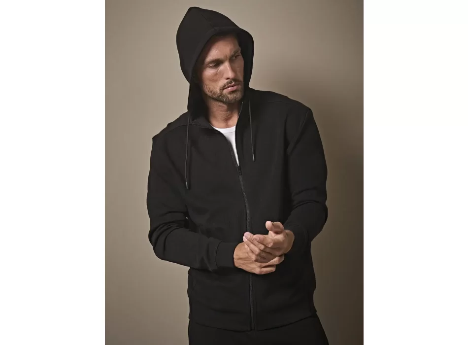Ribbed Interlock Hooded Full Zip FullGadgets.com