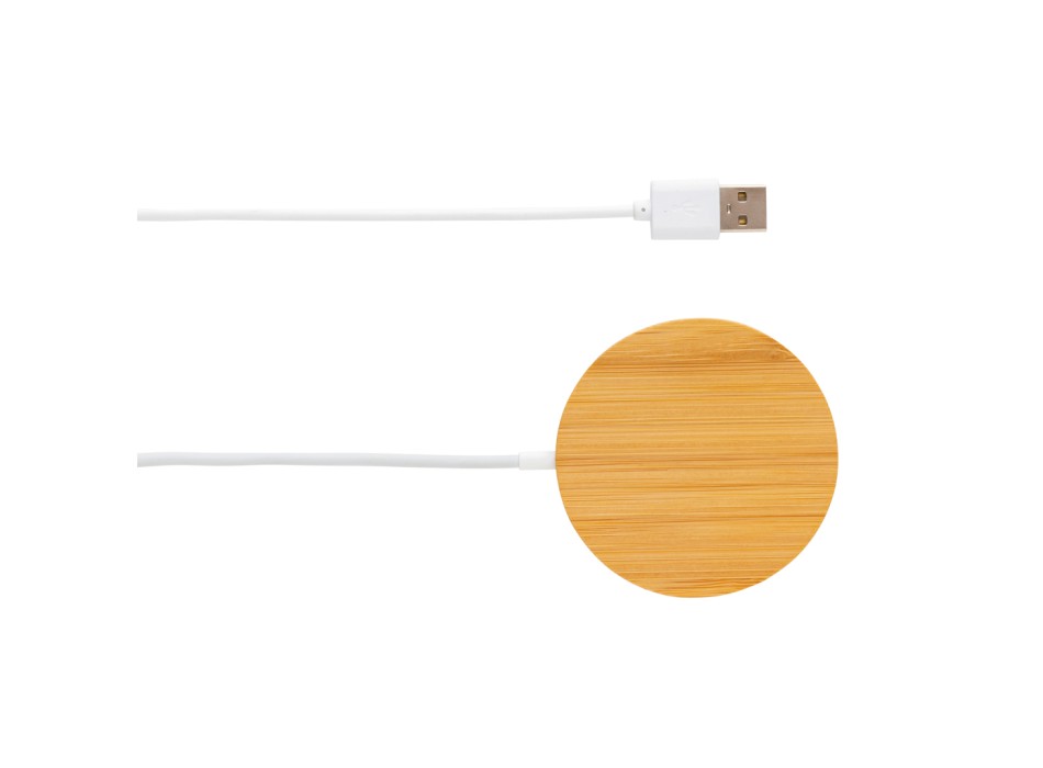 Ricaricatore wireless magnetico 10W in bambù FullGadgets.com