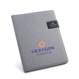 RIORDAN. Cartella A4 in PU e imitazione lino con blocco pagine a righe FullGadgets.com