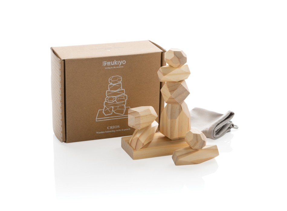 Rocce di bilanciamento in legno Ukiyo Crios in astuccio FullGadgets.com