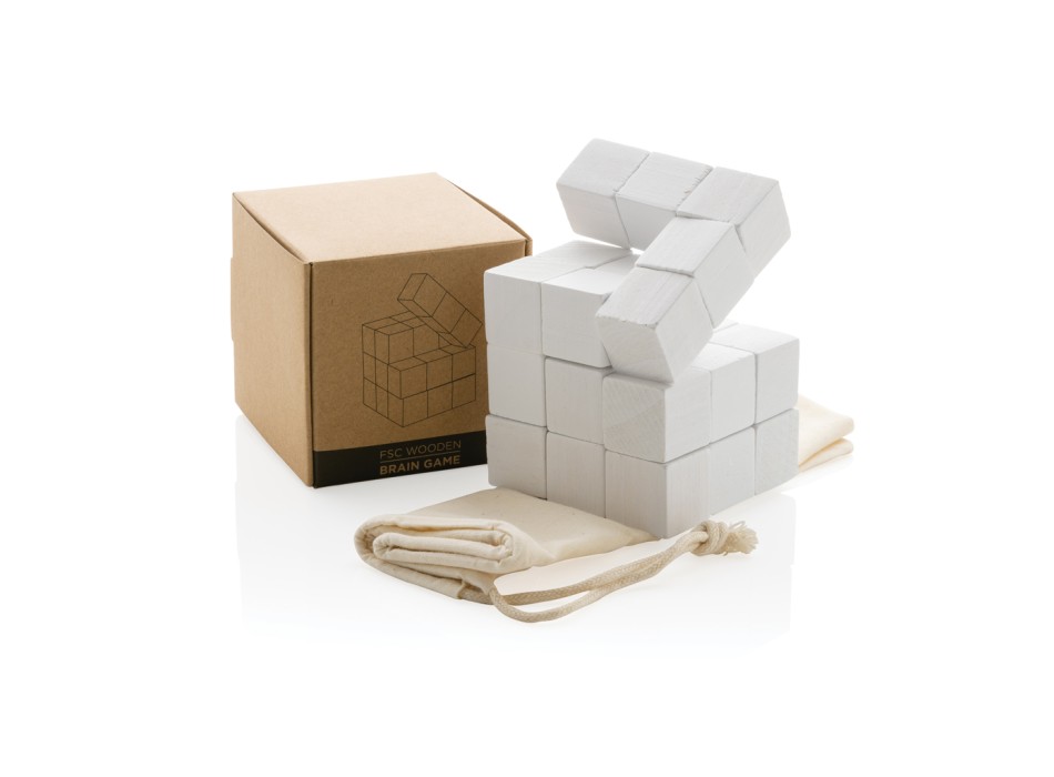 Rompicapo di legno in custodia di tela FullGadgets.com