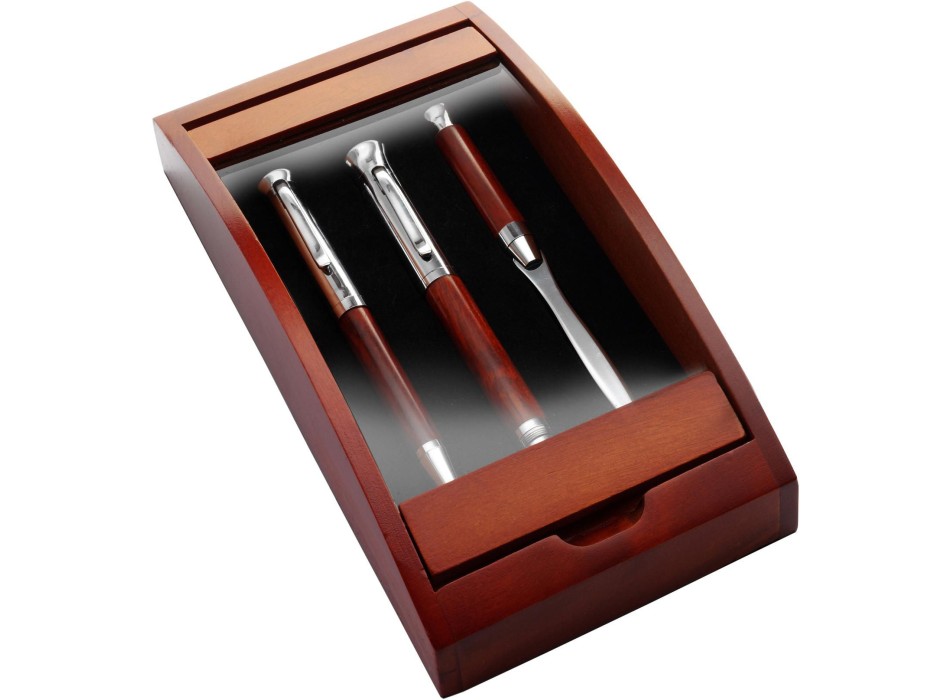 Rosewood writing set Paulette FullGadgets.com