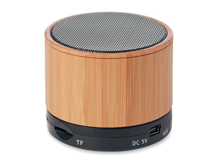 ROUND BAMBOO - Speaker wireless in bamboo FullGadgets.com