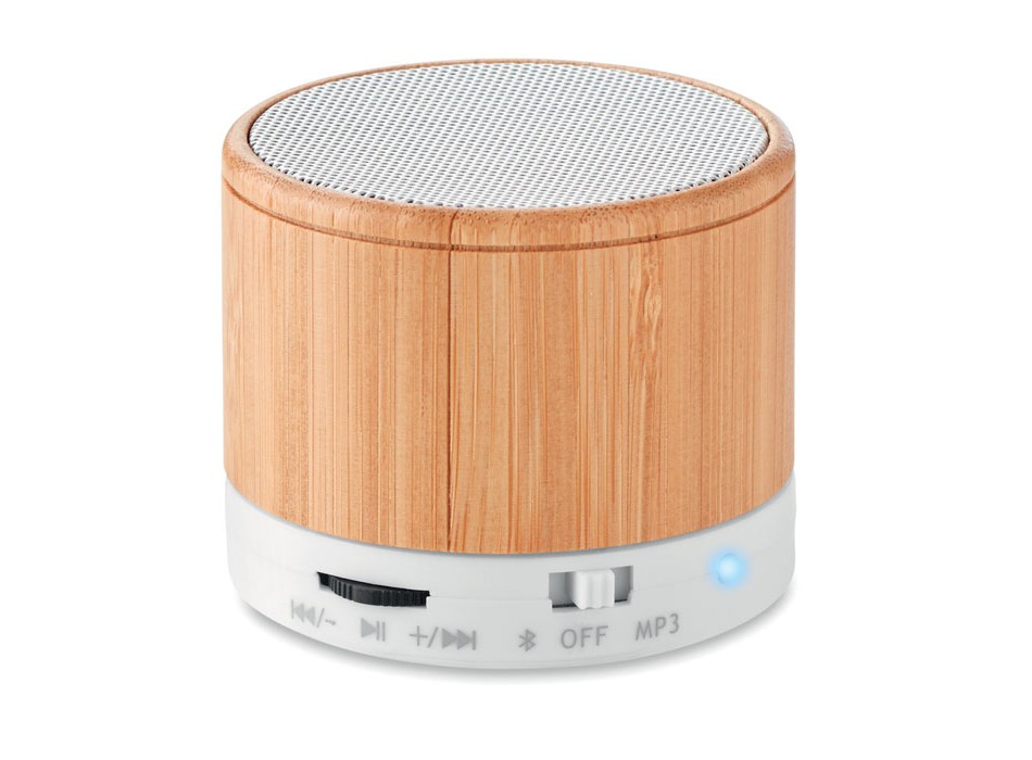 ROUND BAMBOO - Speaker wireless in bamboo FullGadgets.com