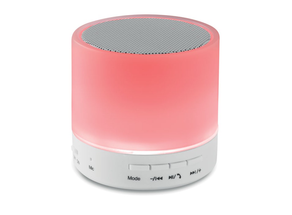 ROUND WHITE - Speaker wireless con LED FullGadgets.com