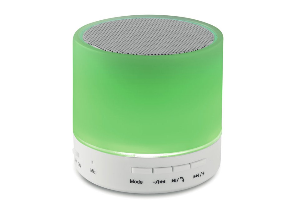 ROUND WHITE - Speaker wireless con LED FullGadgets.com