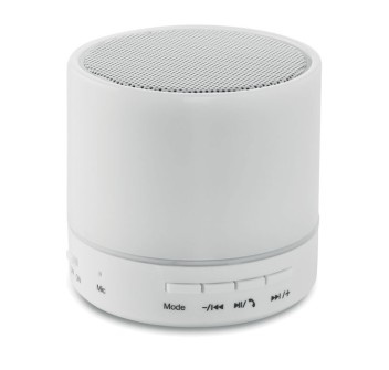 ROUND WHITE - Speaker wireless con LED FullGadgets.com