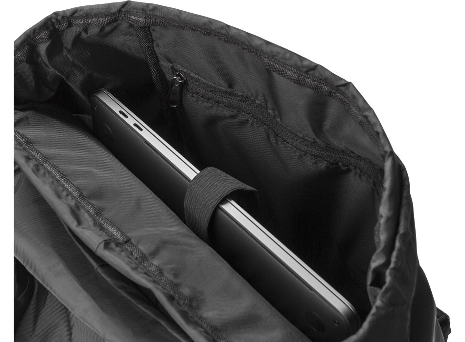 rPET (290T) polyester twill flap backpack Marlowe FullGadgets.com