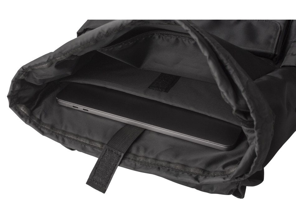 rPET (290T) polyester twill flap backpack Marlowe FullGadgets.com