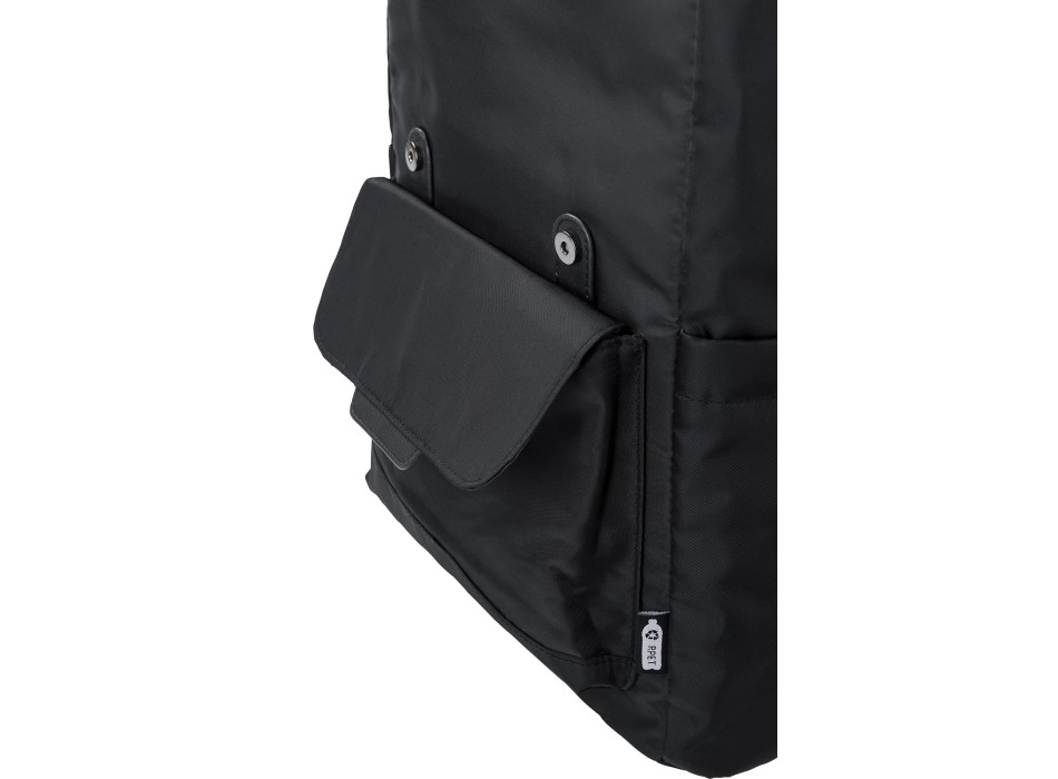 rPET (290T) polyester twill flap backpack Marlowe FullGadgets.com