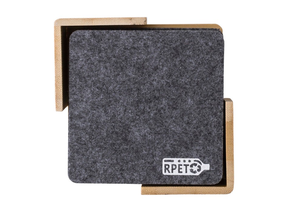 rPET felt coaster set Lawrence FullGadgets.com